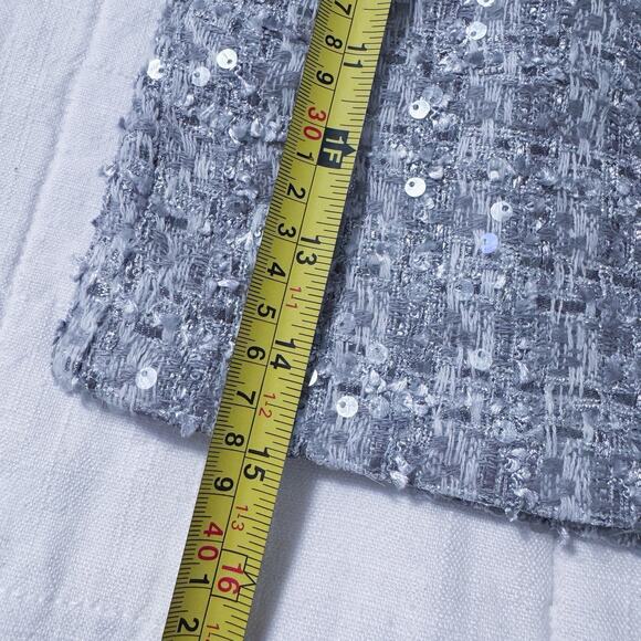 Glamorous Silver Tweed Sequin Mini Skirt Women’s LARGE. Holiday.‎ NWT. $89 MSRP - Picture 10 of 10